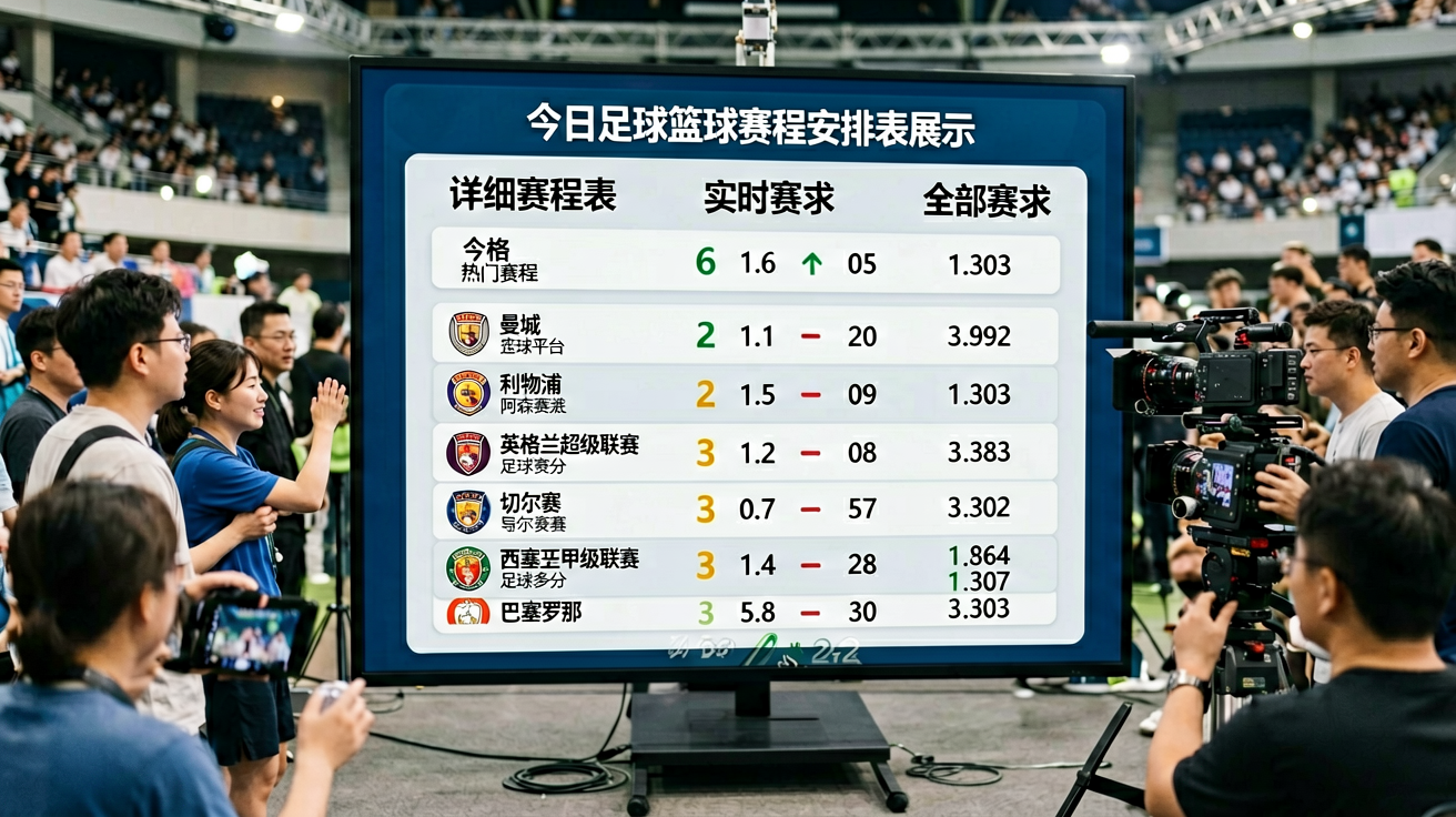 今日足球篮球赛程安排表展示